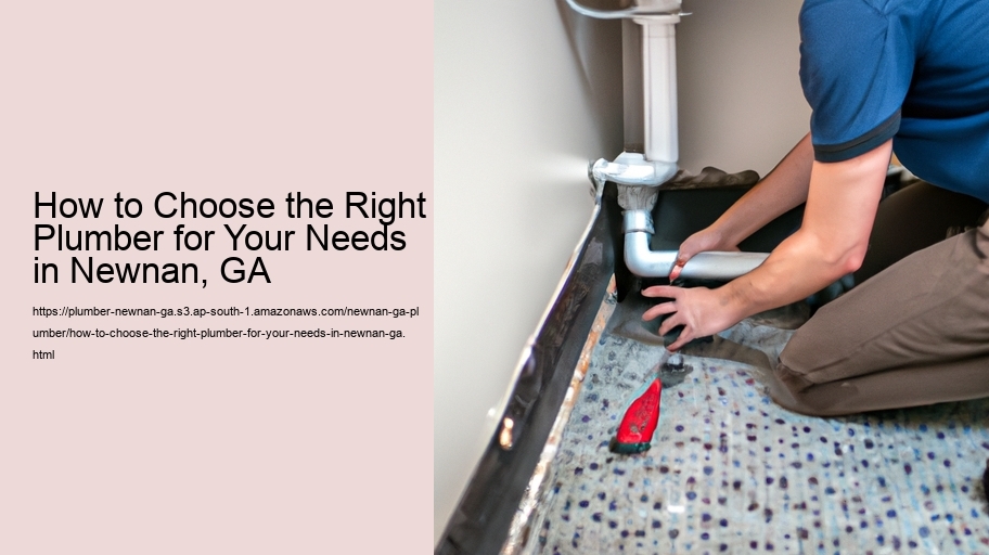 How to Choose the Right Plumber for Your Needs in Newnan, GA